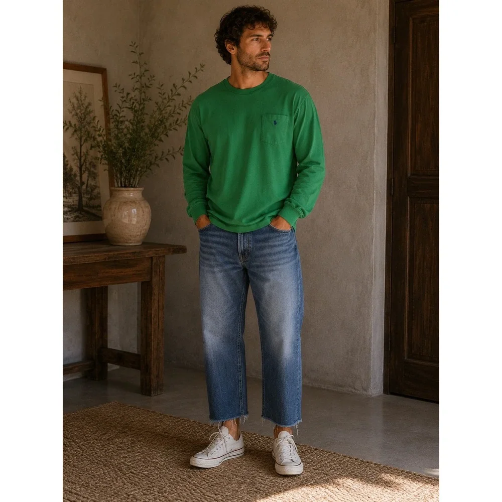Polo Ralph Lauren Shirt Mens XLT Green Preppy Gorpcore Streetwear